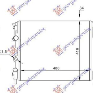 011306310 Renault Clio 2001-2006 | Ψυγείο Νερού Βενζίνη/Πετρέλαιο