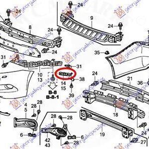 011804281 Honda Accord 2008-2015 | Βάση Προφυλακτήρα Εμπρός Δεξιά