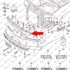 012203840 Audi A6 1997-2004 | Τραβέρσα Προφυλακτήρα Εμπρός