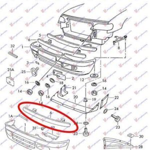 012303840 Skoda Felicia 1998-2001 | Τραβέρσα Προφυλακτήρα Εμπρός