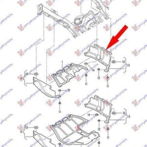 013800842 VW New Beetle 1998-2011 | Ποδιά Μηχανής Αριστερή