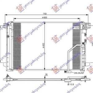 536006400 Mercedes-Benz C-Class 2011-2014 | Ψυγείο A/C Βενζίνη/Πετρέλαιο