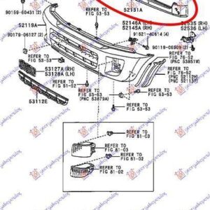 014803840 Toyota Rav 4 2000-2005 | Τραβέρσα Προφυλακτήρα Εμπρός