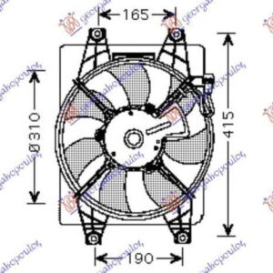 025806460 Hyundai Accent Hatchback/Liftback 2003-2005 | Βεντιλατέρ A/C