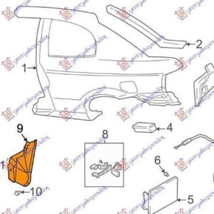 015600856 Hyundai Accent Hatchback 1999-2002 | Θόλος Πλαστικός Πίσω Δεξιός