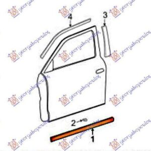 015606582 Hyundai Accent Hatchback 1999-2002 | Φάσα Πόρτας Εμπρός Αριστερή