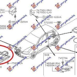 018400830 Nissan Almera Liftback 2000-2006 | Ποδιά Μηχανής