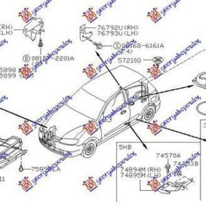 018000831 Nissan Almera Sedan 2000-2006 | Ποδιά Μηχανής Δεξιά