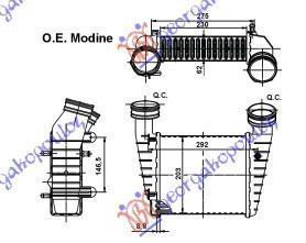 018506210 VW Passat 2000-2005 | Ψυγείο Intercooler