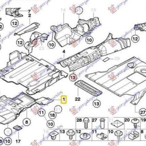 018600830 BMW 3 Series Sedan/Touring 2002-2005 | Ποδιά Μηχανής