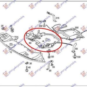 018800835 Mercedes-Benz E-Class 2002-2009 | Ποδιά Μηχανής