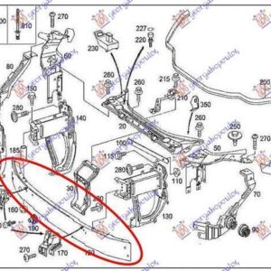 018803840 Mercedes-Benz E-Class 2002-2009 | Τραβέρσα Προφυλακτήρα Εμπρός