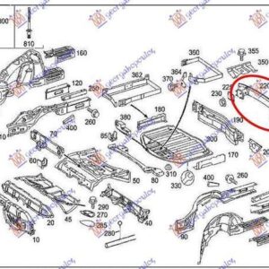 018803850 Mercedes-Benz E-Class 2002-2009 | Τραβέρσα Προφυλακτήρα Πίσω