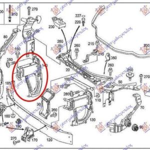 018804281 Mercedes-Benz E-Class 2002-2009 | Βάση Προφυλακτήρα Εμπρός Δεξιά