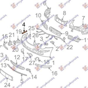 018804283 Mercedes-Benz E-Class 2002-2009 | Βάση Προφυλακτήρα Εμπρός Δεξιά