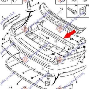 019603850 Citroen C5 2001-2004 | Τραβέρσα Προφυλακτήρα Πίσω