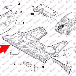 020200840 Fiat 500 2007-2015 | Ποδιά Μηχανής