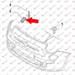 020204301 Fiat 500 2007-2015 | Βάση Προφυλακτήρα Εμπρός Δεξιά