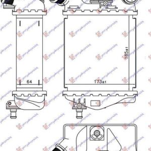 297206201 Fiat 500 2015- | Ψυγείο Intercooler Δεξιό