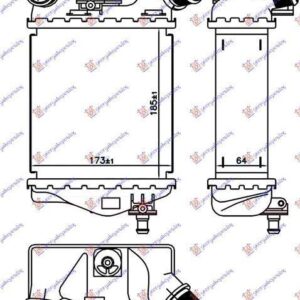 297206202 Fiat 500 2015- | Ψυγείο Intercooler Αριστερό