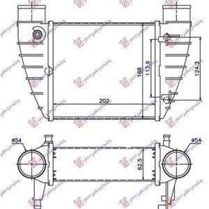 021706211 Audi A4 2004-2007 | Ψυγείο Intercooler Δεξιό