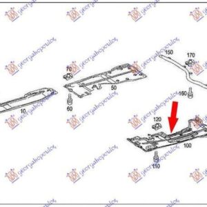 071500837 Mercedes-Benz B-Class 2006-2008 | Ποδιά Μηχανής Αριστερή