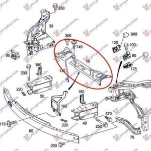 022300200 Mercedes-Benz E-Class 2009-2013 | Ποδιά Μεταλλική Εμπρός