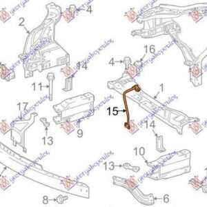 540000215 Mercedes-Benz E-Class 2013-2016 | Τραβέρσα Μετώπης