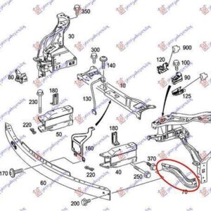 022300271 Mercedes-Benz E-Class 2009-2013 | Βάση Τραβέρσας Εμπρός Δεξιά