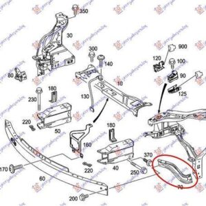 022300272 Mercedes-Benz E-Class 2009-2013 | Βάση Τραβέρσας Εμπρός Αριστερή