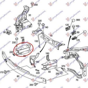 022304281 Mercedes-Benz E-Class 2009-2013 | Βάση Προφυλακτήρα Εμπρός Δεξιά