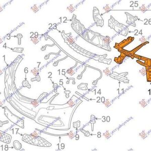 022304291 Mercedes-Benz E-Class 2009-2013 | Ενίσχυση Προφυλακτήρα Εμπρός Δεξιά