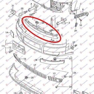 022603840 Audi A4 2000-2004 | Τραβέρσα Προφυλακτήρα Εμπρός