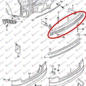 021703850 Audi A4 2004-2007 | Τραβέρσα Προφυλακτήρα Πίσω