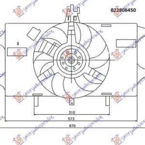 022806450 Fiat Doblo 2001-2005 | Βεντιλατέρ