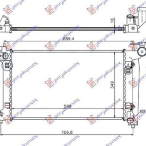 044106330 Toyota Corolla Hachtback/Liftback 2002-2004 | Ψυγείο Νερού