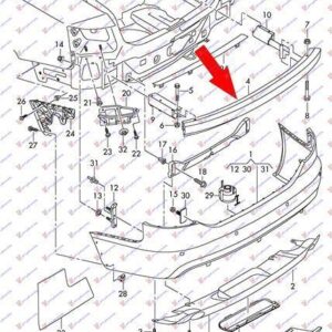 084703850 Audi A6 2008-2010 | Τραβέρσα Προφυλακτήρα Πίσω