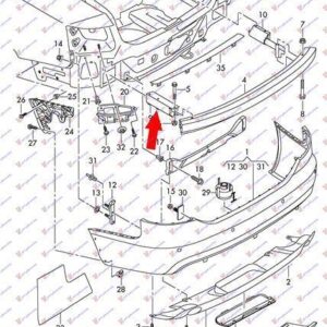 084704380 Audi A6 2008-2010 | Βάση Προφυλακτήρα Πίσω Αριστερή/Δεξιά