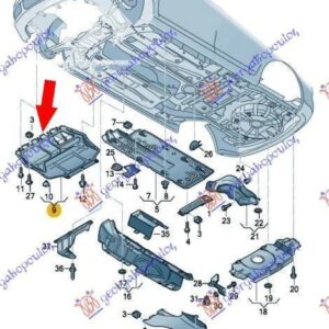 065900840 VW Caddy 2004-2010 | Ποδιά Μηχανής