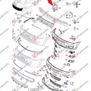 023704281 Opel Meriva 2003-2010 | Βάση Προφυλακτήρα Εμπρός Δεξιά