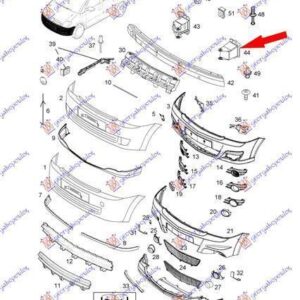 023704282 Opel Meriva 2003-2010 | Βάση Προφυλακτήρα Εμπρός Αριστερή