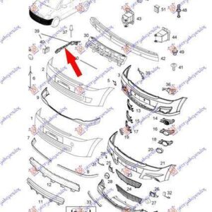 023704286 Opel Meriva 2003-2010 | Βάση Προφυλακτήρα Εμπρός Δεξιά