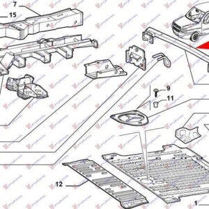 024303850 Fiat Doblo 2005-2009 | Τραβέρσα Προφυλακτήρα Πίσω