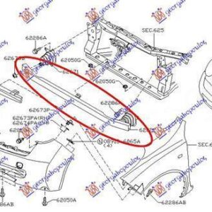 024403840 Nissan Micra 2002-2010 | Τραβέρσα Προφυλακτήρα Εμπρός