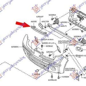 024404900 Nissan Micra 2002-2010 | Αντιθορυβικό Προφυλακτήρα Εμπρός