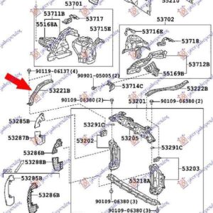 025200271 Toyota Yaris 2005-2011 | Φανοστάτης Εμπρός Δεξιός