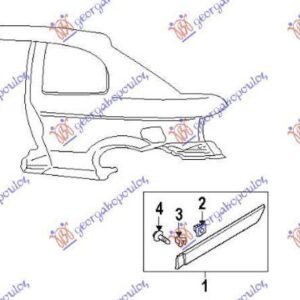 025806582 Hyundai Accent Hatchback/Liftback 2003-2005 | Φάσα Φτερού Πίσω Αριστερή