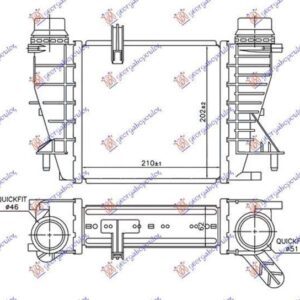 034706230 Renault Clio 2009-2013 | Ψυγείο Intercooler