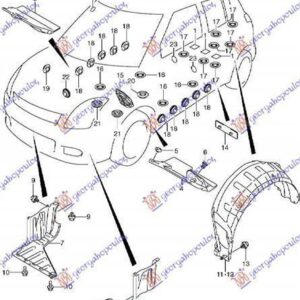 026900832 Suzuki Swift Hatchback 2006-2011 | Ποδιά Μηχανής Αριστερή