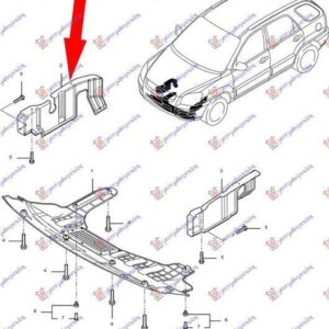 424000831 Kia Sportage 2008-2010 | Ποδιά Μηχανής Δεξιά